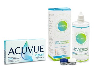 Acuvue Oasys with Transitions (6 φακοί) + Solunate Multi-Purpose 400 ml με θήκη