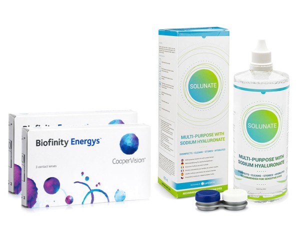 Biofinity Energys (6 φακοί) + Solunate Multi-Purpose 400 ml με θήκη