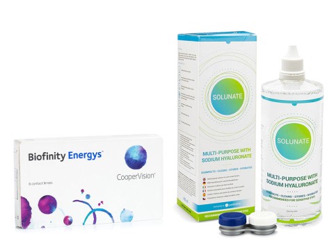 Biofinity Energys (6 φακοί) + Solunate Multi-Purpose 400 ml με θήκη