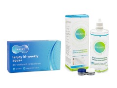 Lenjoy Bi-weekly Aqua+ (6 φακοί) + Solunate Multi-Purpose 400 ml με θήκη