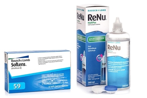 SofLens 59 (6 φακοί) + ReNu MultiPlus 360 ml με θήκη