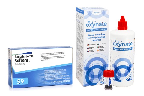 SofLens 59 (6 φακοί) + Oxynate Peroxide 380 ml με θήκη